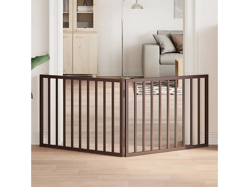 Barrière pour chien pliable 2 panneaux 160 cm bois de peuplier