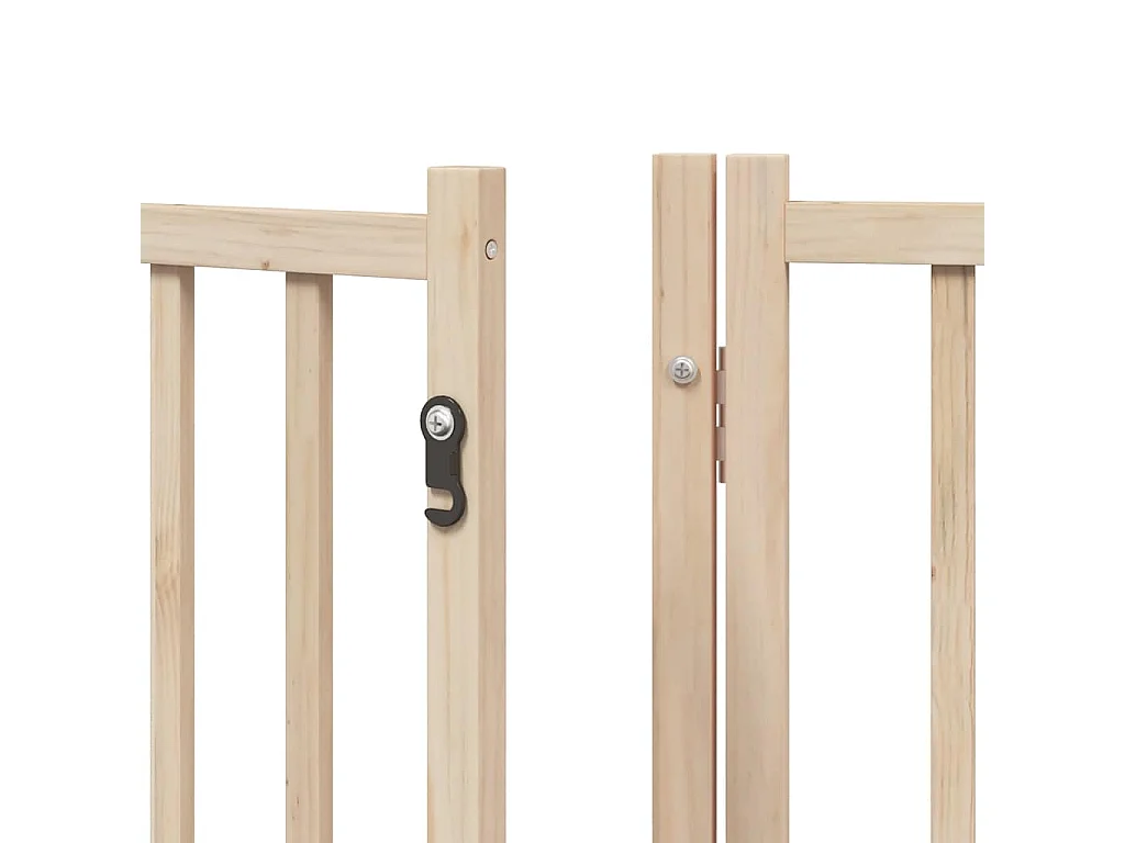 Barrière pour chien porte pliable 15 panneaux bois de peuplier