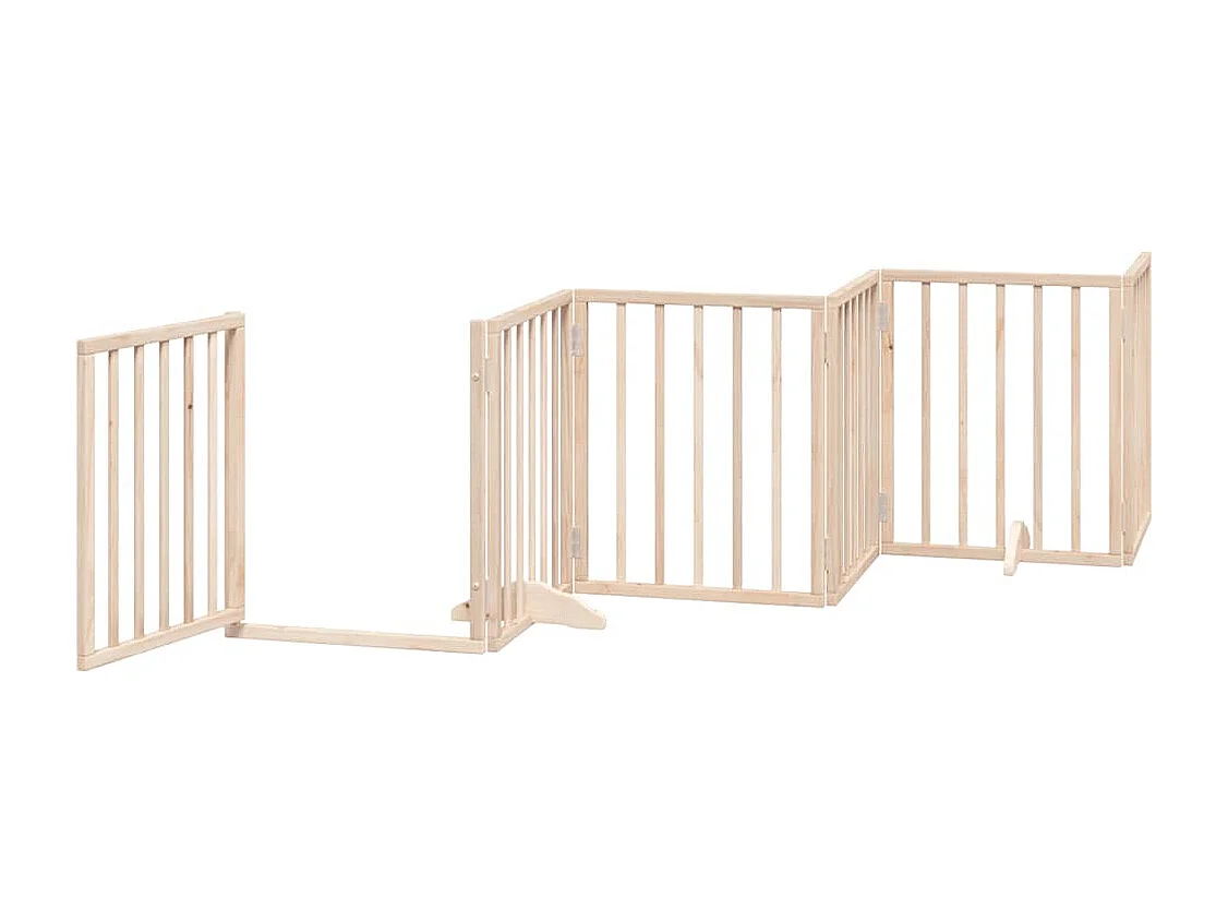 Portão para cães com porta dobrável 9 painéis 450 cm álamo