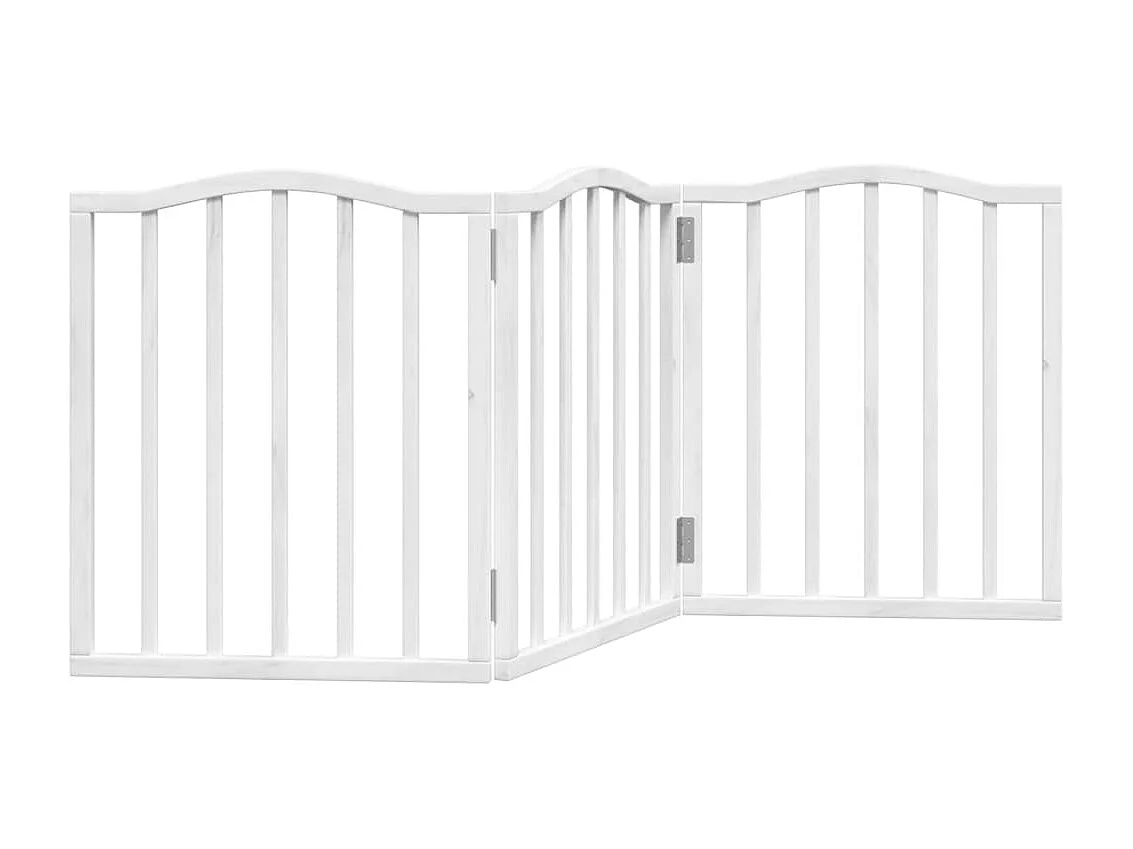 Barrière pour chien pliable 3 panneaux 150 cm bois de peuplier