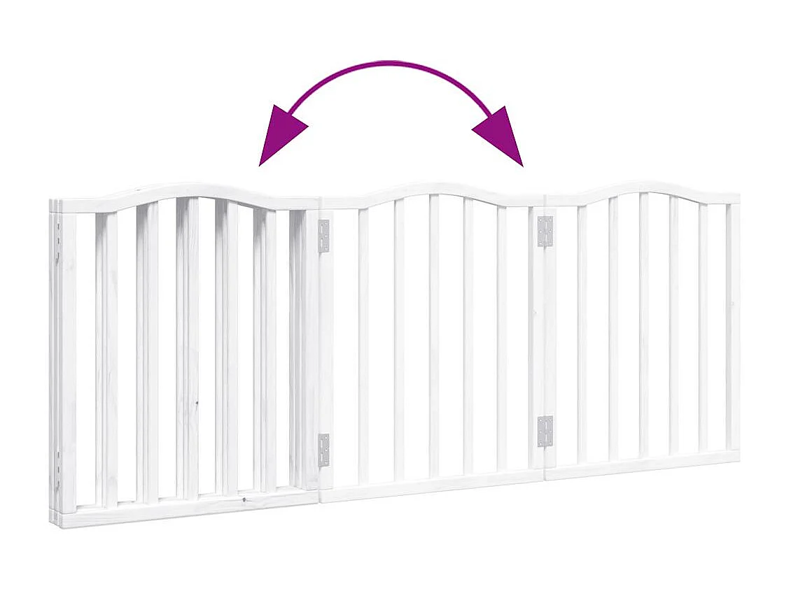 Barrière pour chien pliable 3 panneaux 150 cm bois de peuplier