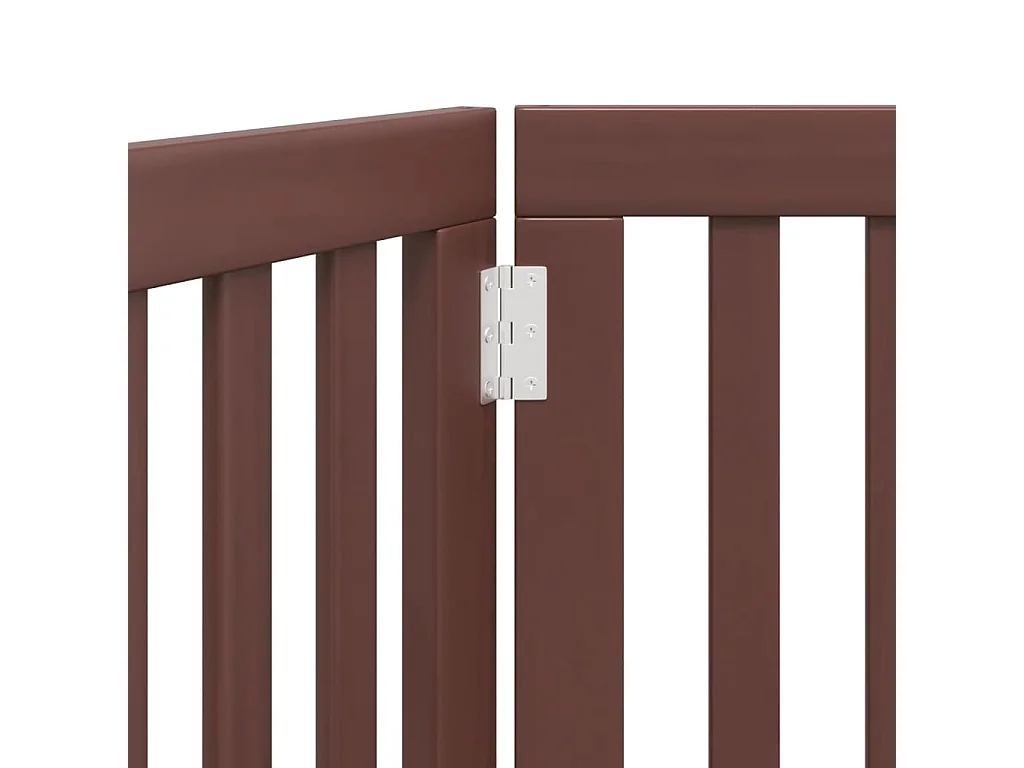 Portão para cães dobrável 3 painéis 150 cm álamo castanho