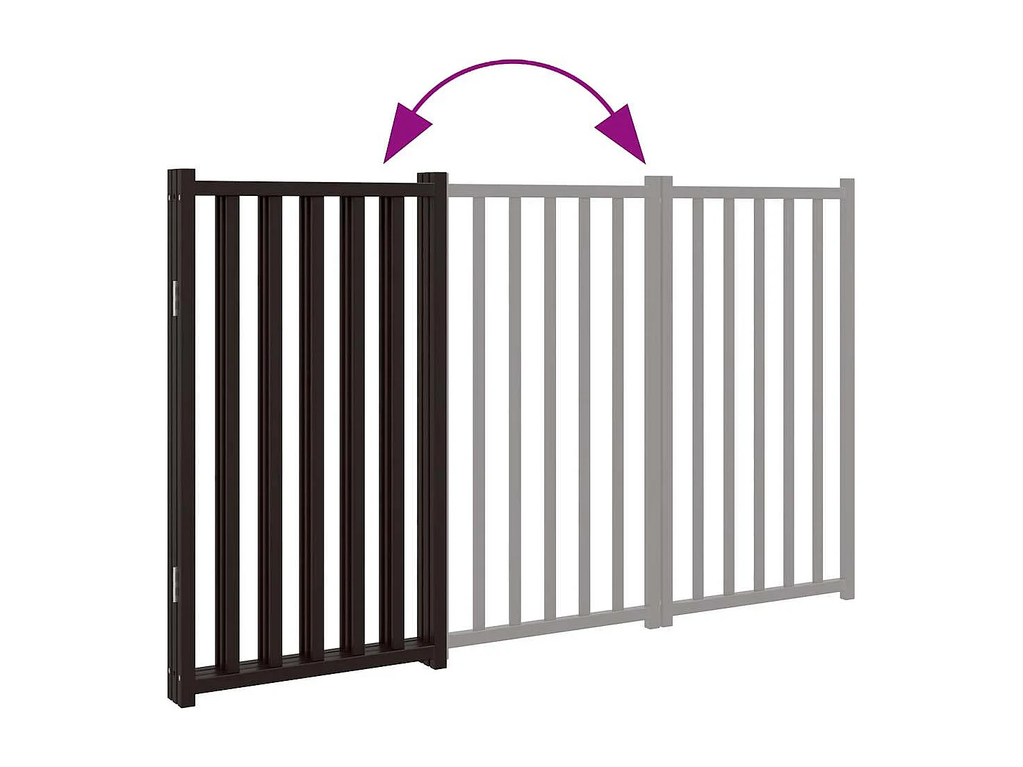 Barrière pour chien pliable 3 panneaux 150 cm bois sapin massif