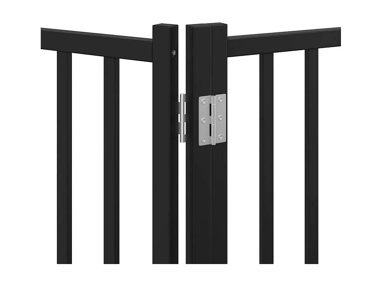 Barrière pour chien porte pliable 10 panneaux noir bois peuplier