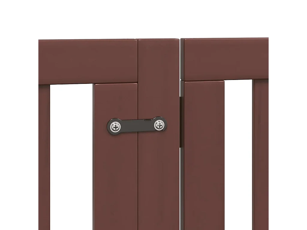 Portão cães com porta dobrável 12 painéis 600 cm álamo castanho
