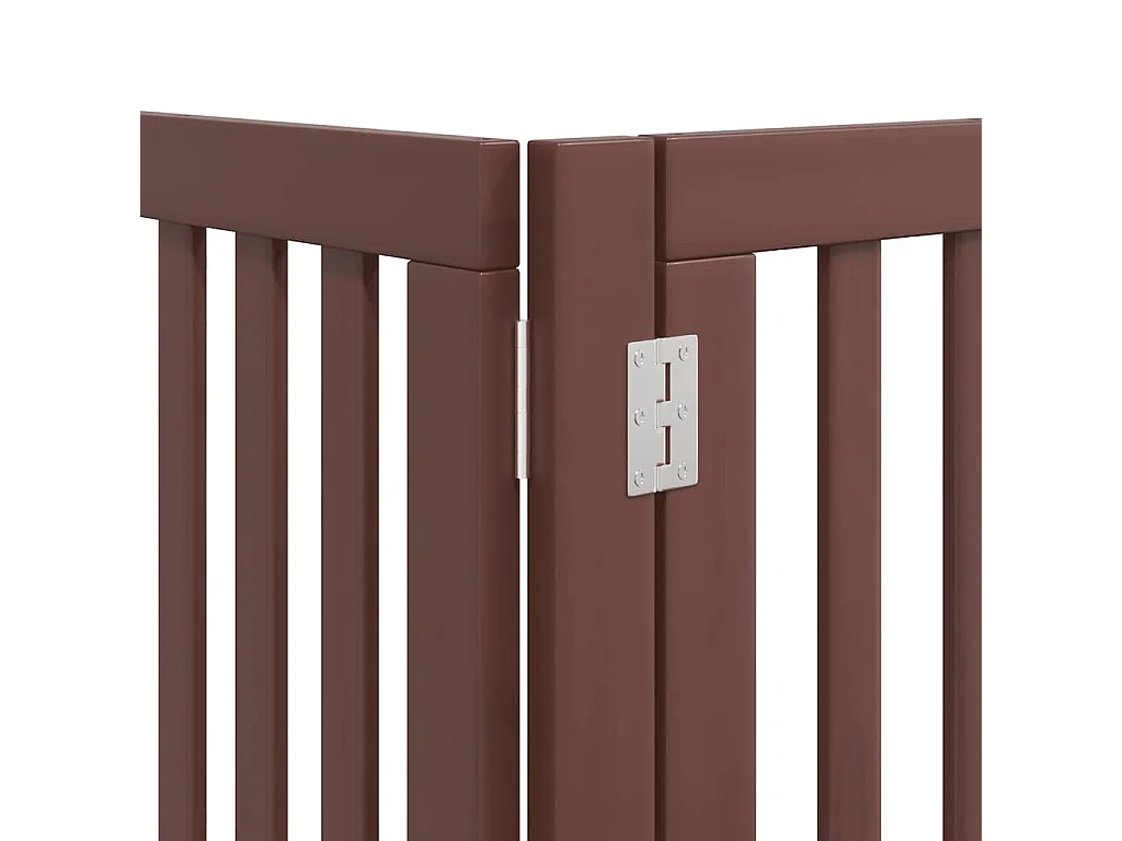 Portão cães com porta dobrável 12 painéis 600 cm álamo castanho