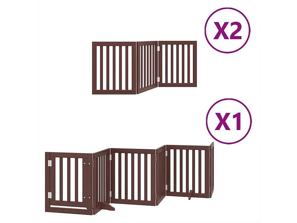 Portão cães com porta dobrável 12 painéis 600 cm álamo castanho