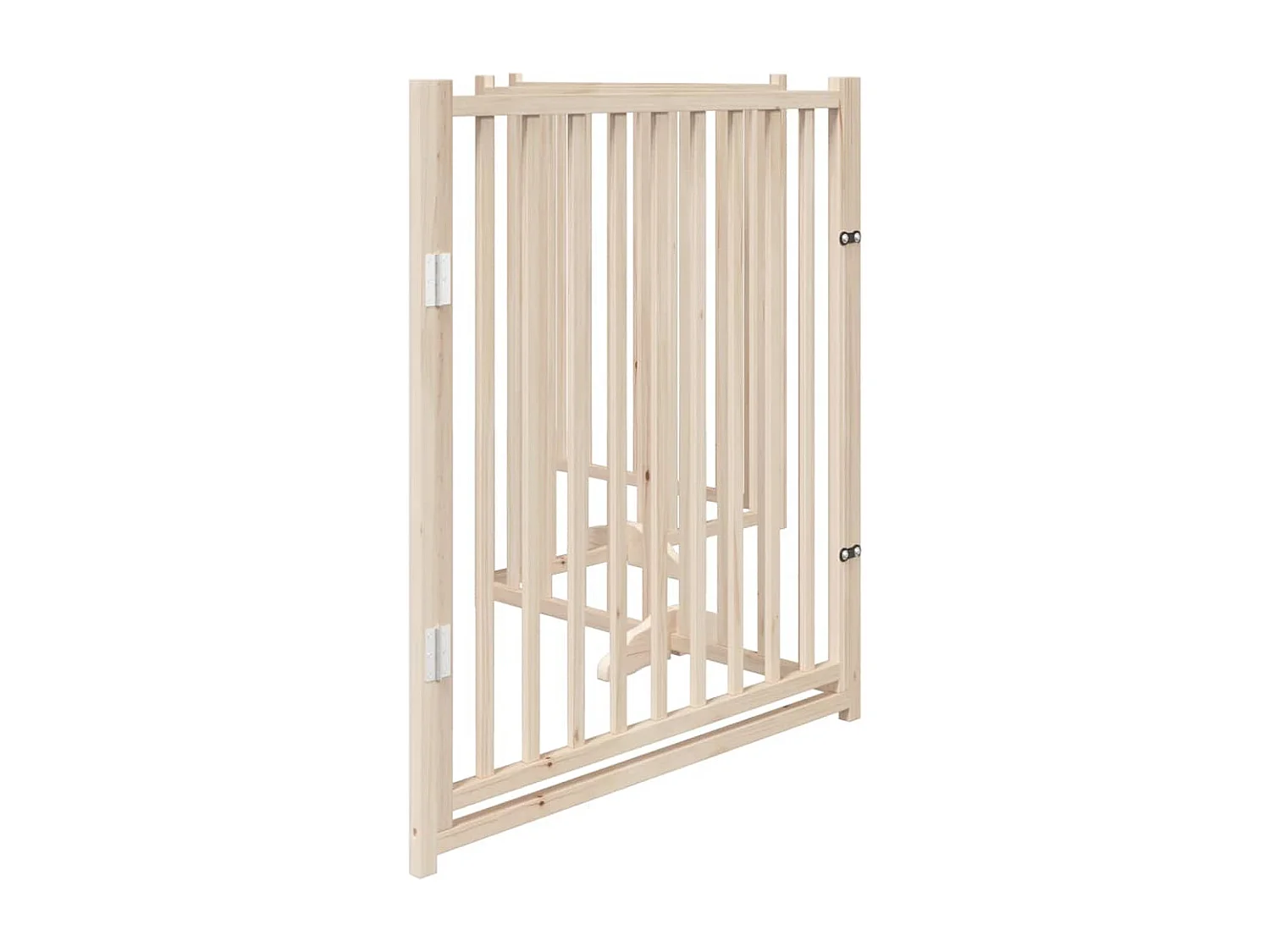 Puerta para perros con puerta plegable de 4 paneles, 320 cm, madera maciza de abeto