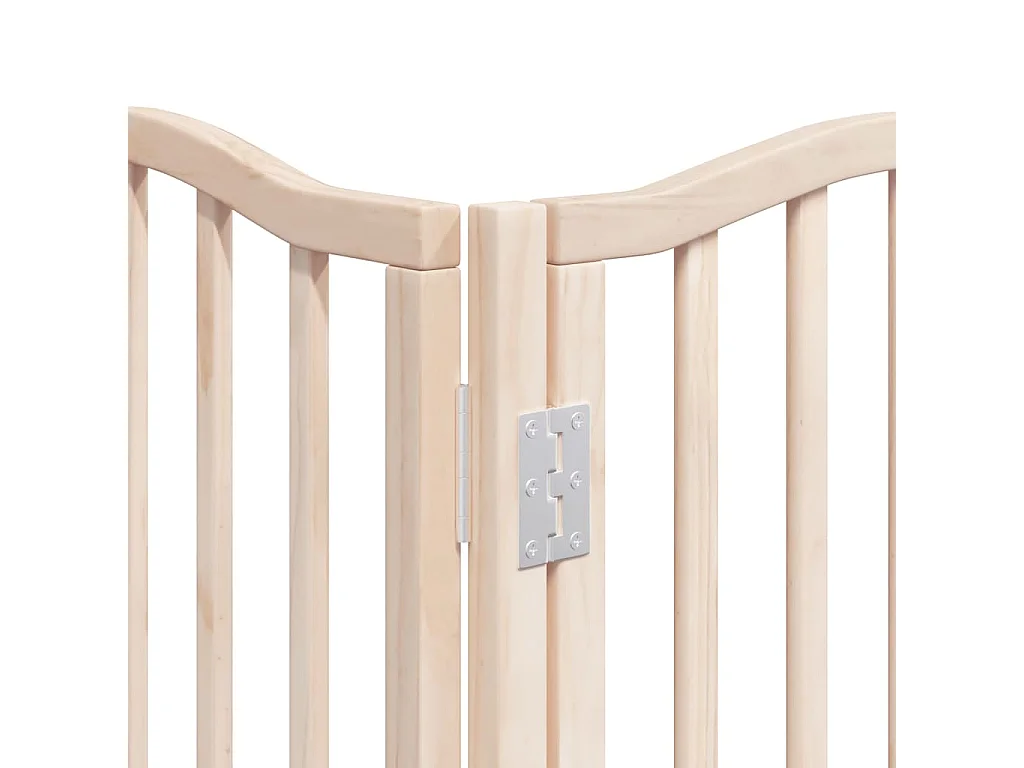 Barrière pour chien porte pliable 12 panneaux bois de peuplier