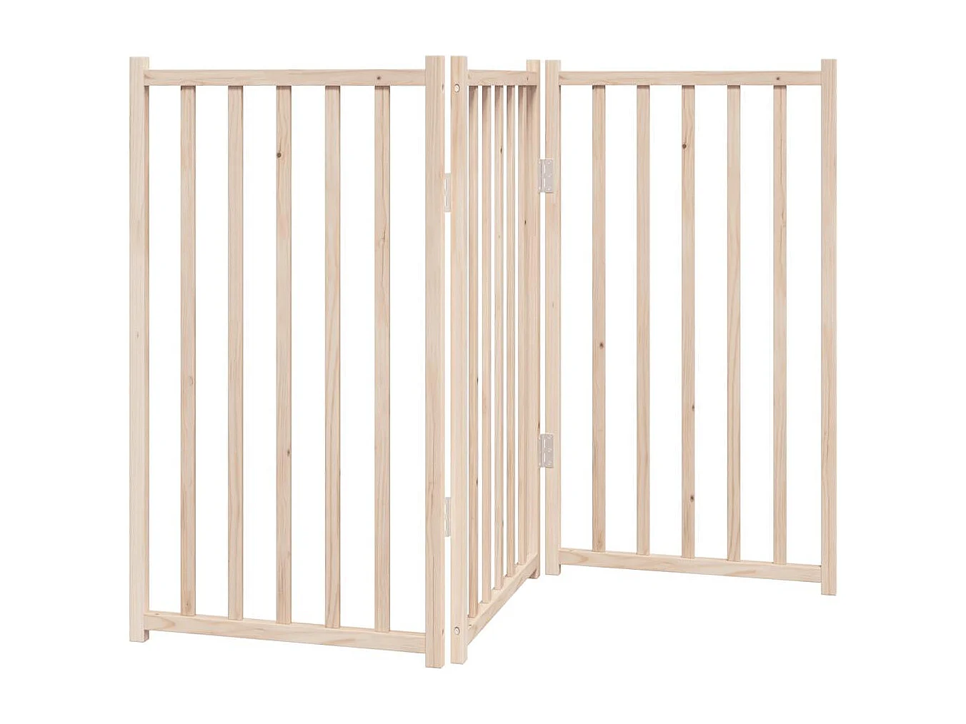 Barrière pour chien pliable à 3 panneaux 150 cm Bois massif Sapin
