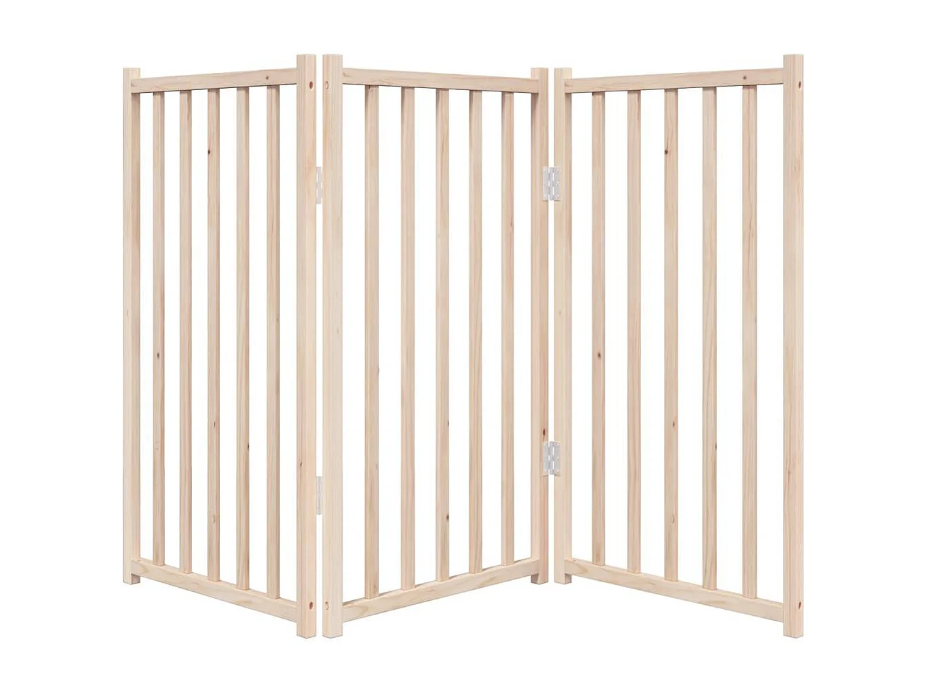 Barrière pour chien pliable à 3 panneaux 150 cm Bois massif Sapin