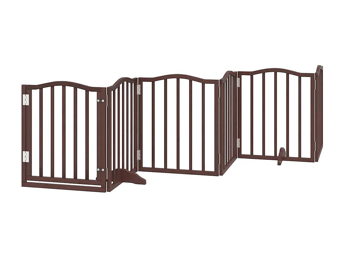 Barrière pour chien porte pliable 9 panneaux bois de peuplier