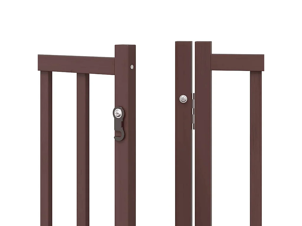 Portão cães com porta dobrável 10 painéis 800 cm álamo castanho