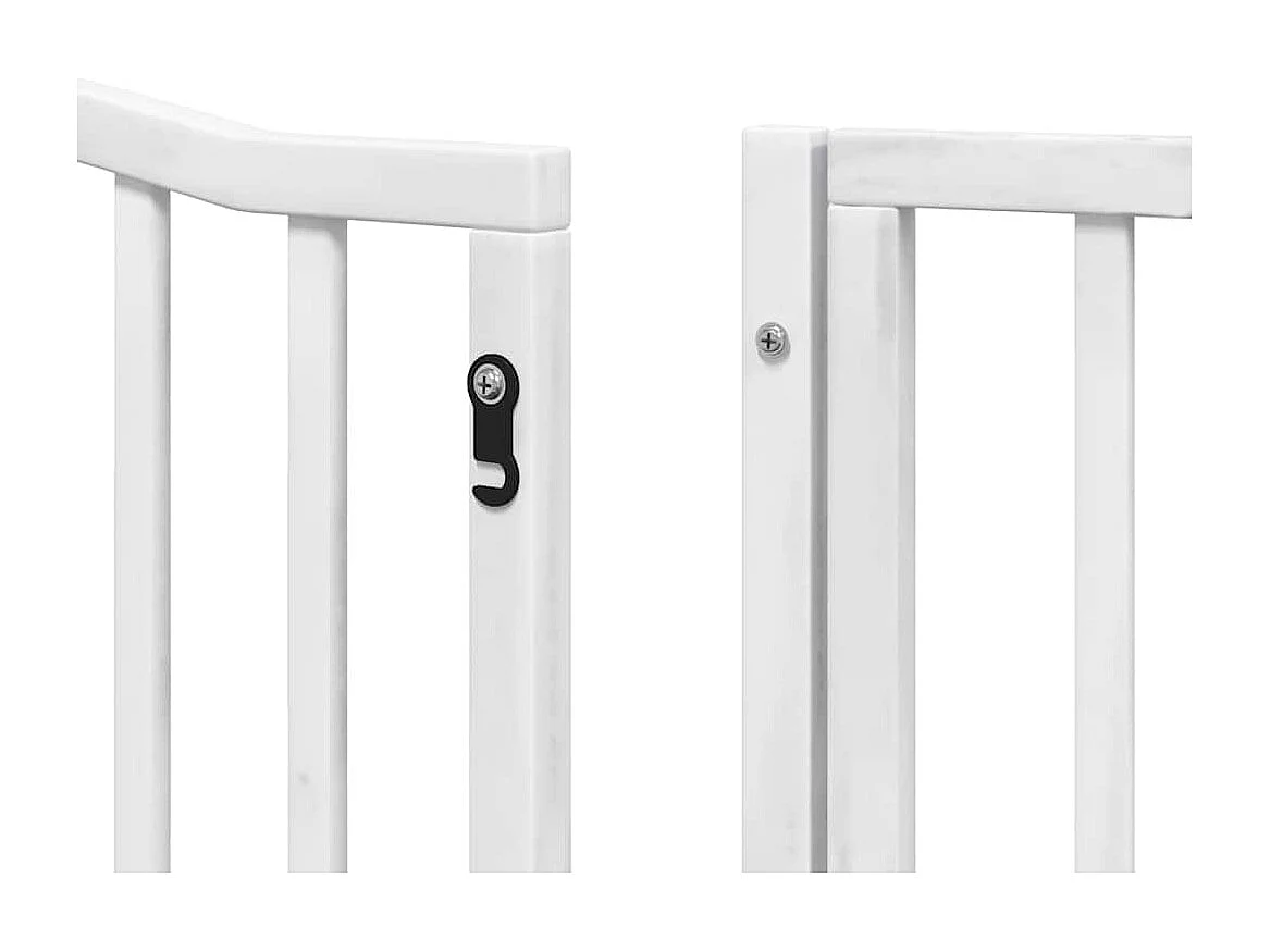 Barrière pour chien porte pliable 8 panneaux blanc bois peuplier