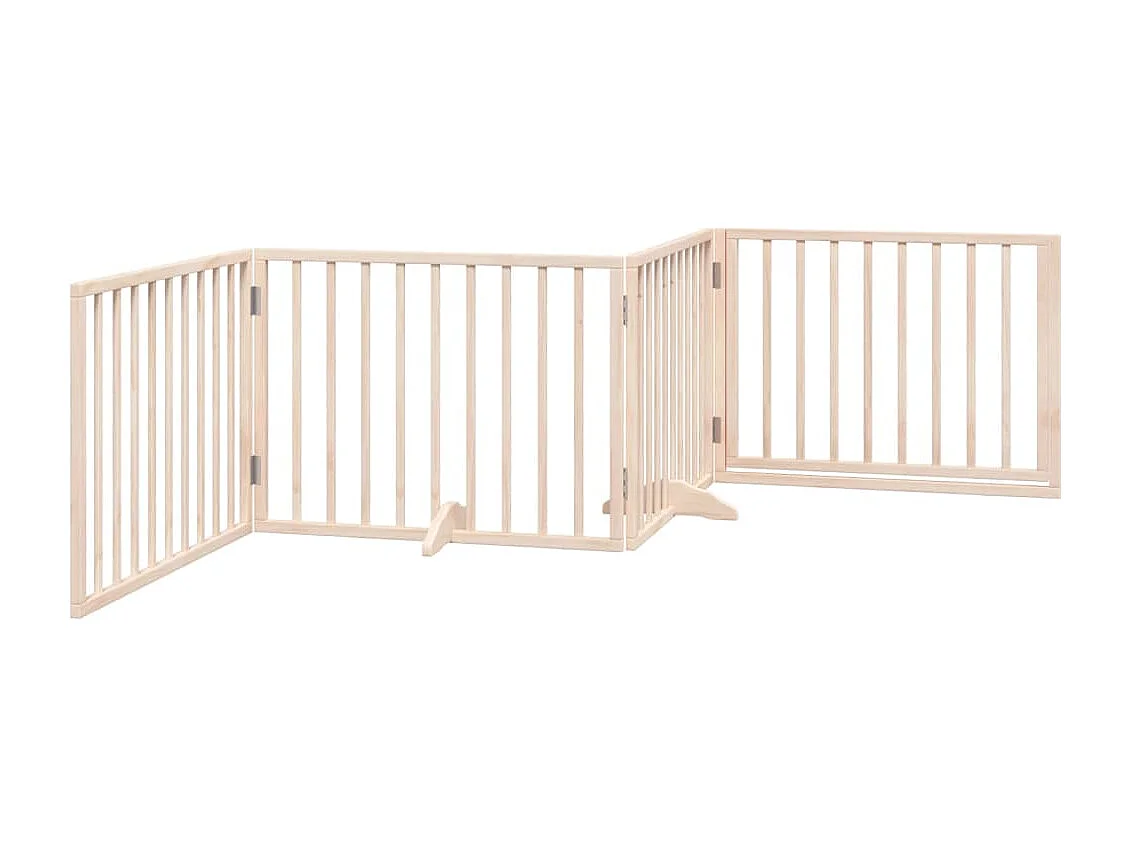 Portão para cães com porta dobrável 4 painéis 320 cm álamo