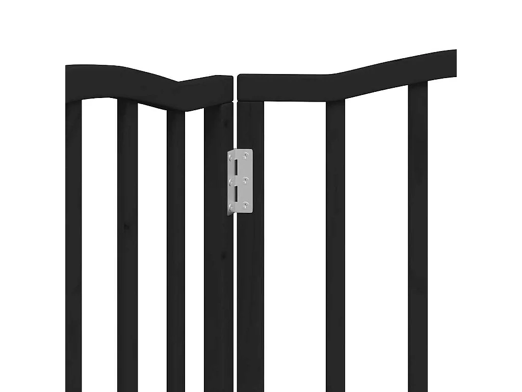 Portão para cães dobrável 3 painéis 150 cm álamo preto