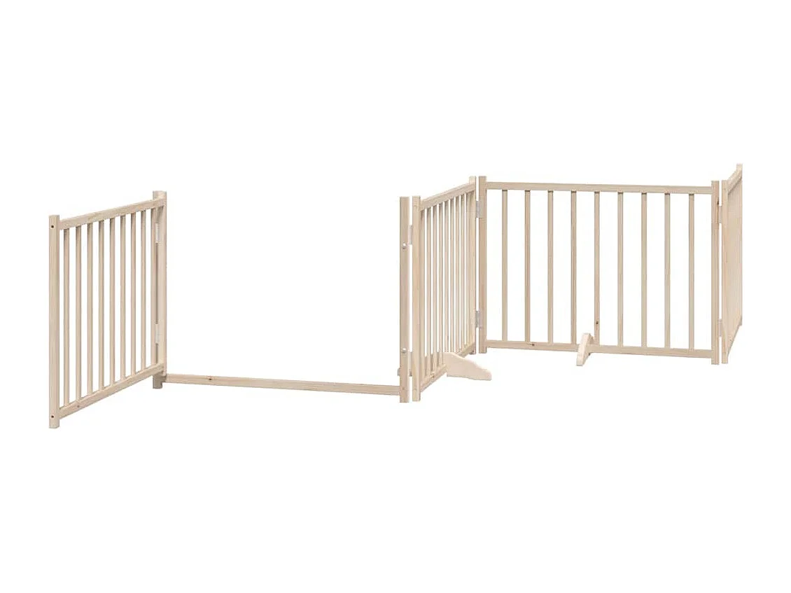 Portão para cães com porta dobrável 8 painéis 640 cm álamo