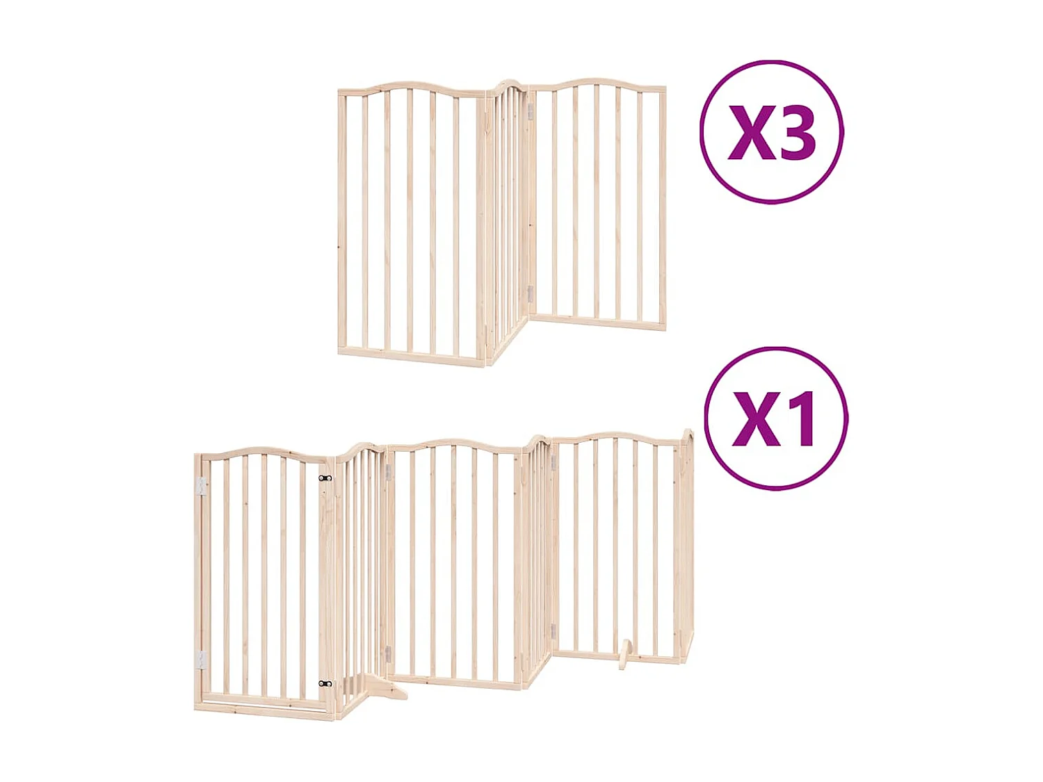 Portão para cães com porta dobrável 15 painéis 750 cm álamo