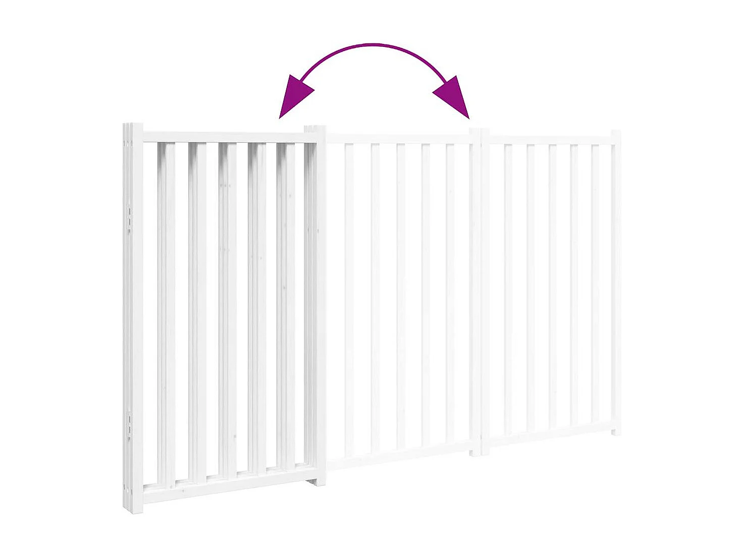 Barrière pour chien pliable 3 panneaux 150 cm bois sapin massif