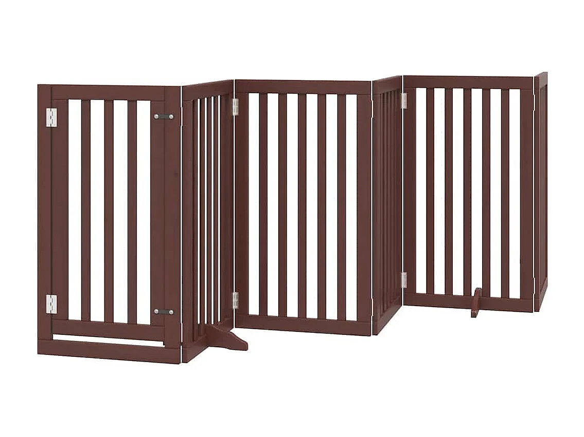 Barrière pour chien porte pliable 12 panneaux bois de peuplier