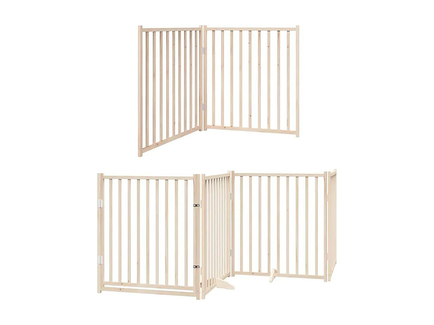 Portão para cães com porta dobrável 6 painéis 480 cm álamo