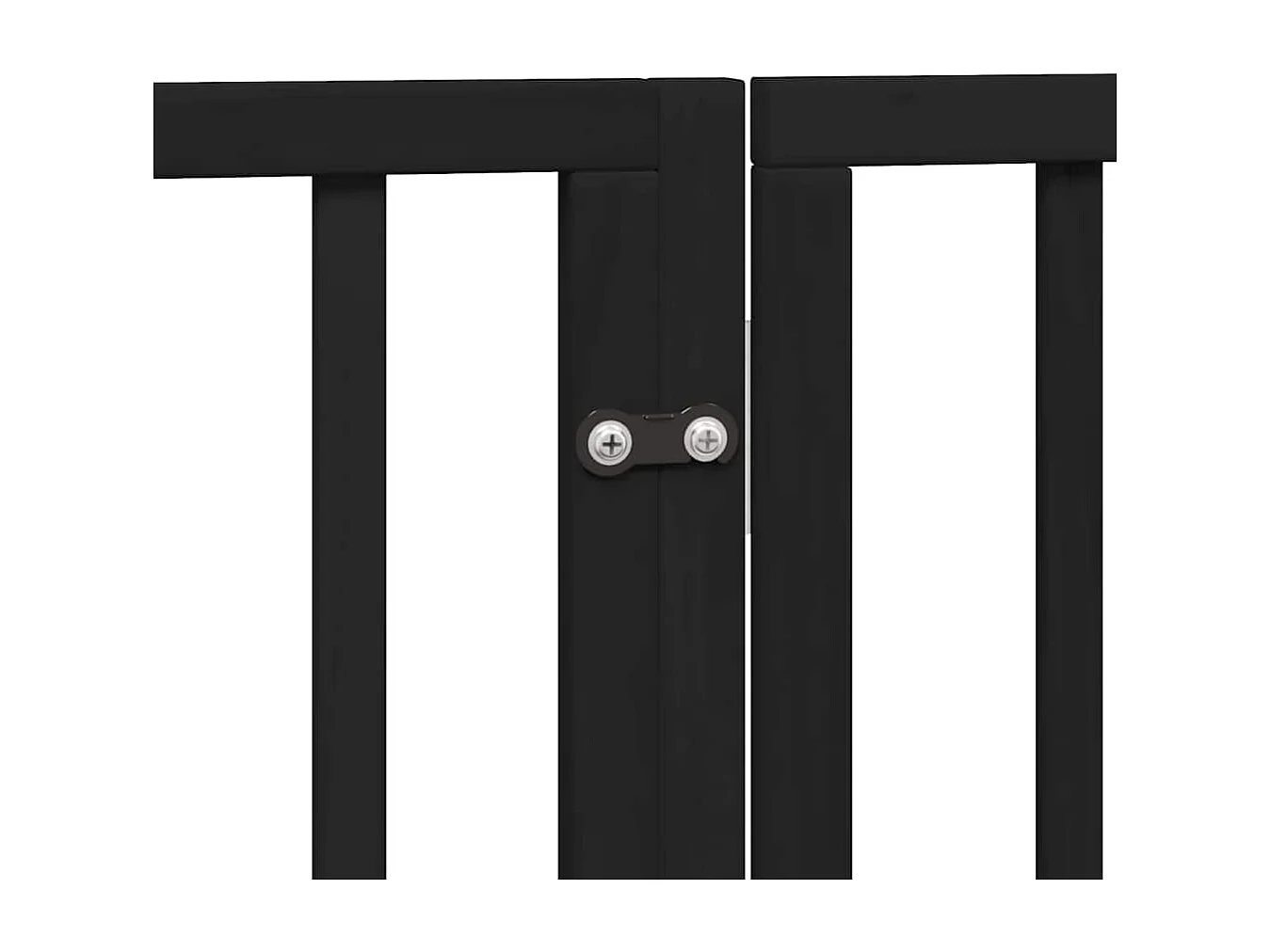 Barrière pour chien porte pliable 12 panneaux noir bois peuplier