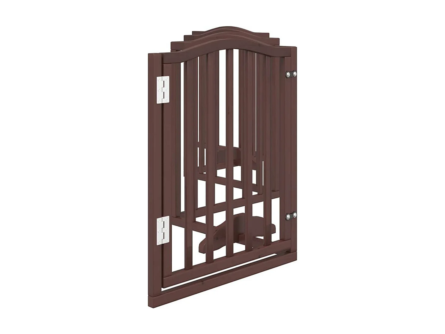 Barrière pour chiens avec porte 6 panneaux bois de peuplier