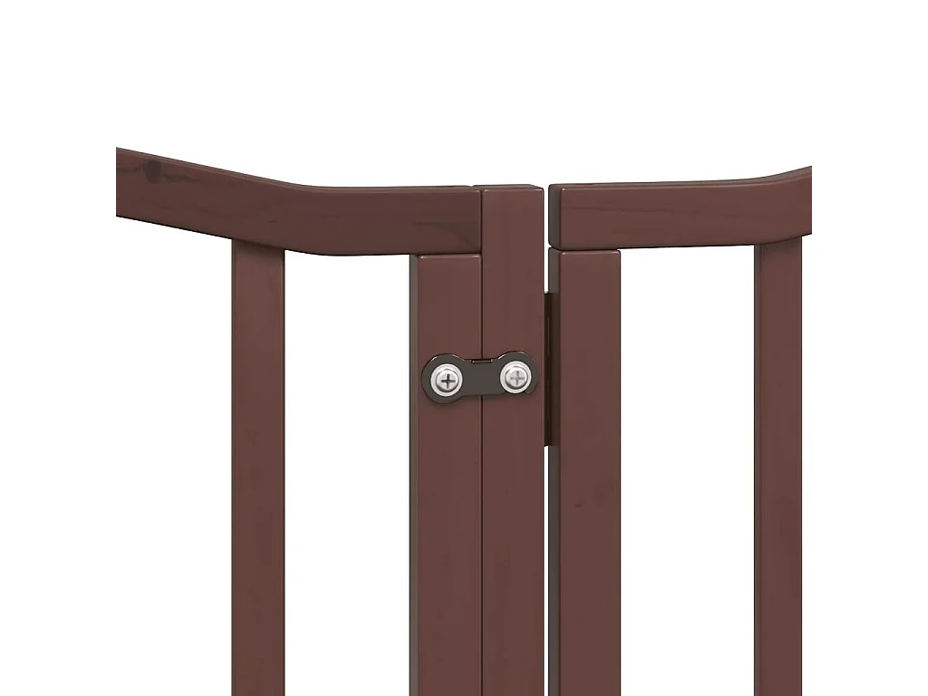 Barrière pour chiens avec porte 6 panneaux bois de peuplier