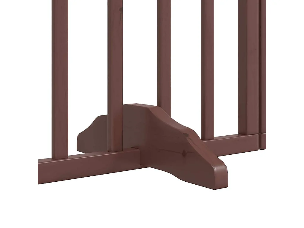 Barrière pour chiens avec porte 6 panneaux bois de peuplier