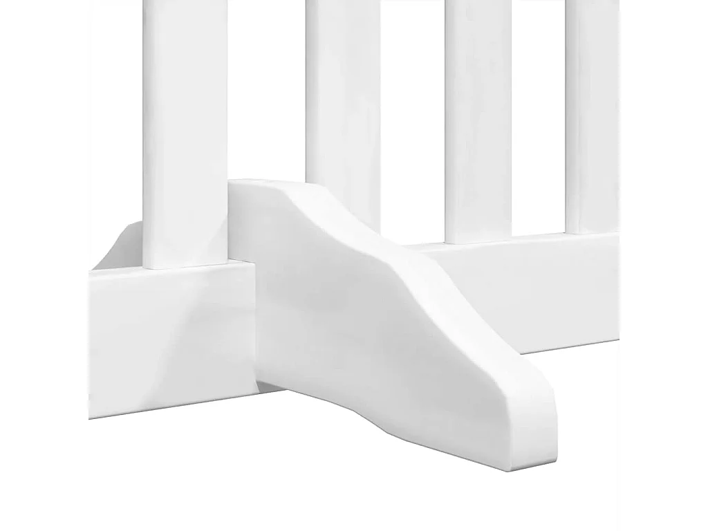 Barrière pour chien porte pliable 8 panneaux blanc bois peuplier