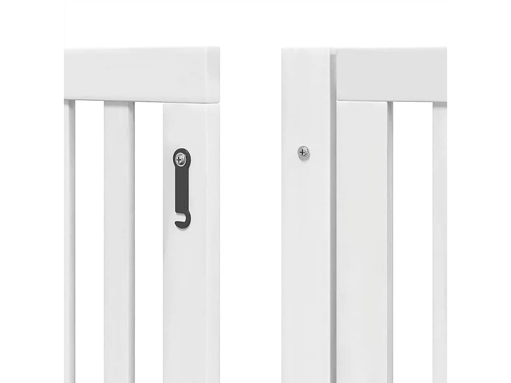 Barrière pour chien porte pliable 8 panneaux blanc bois peuplier
