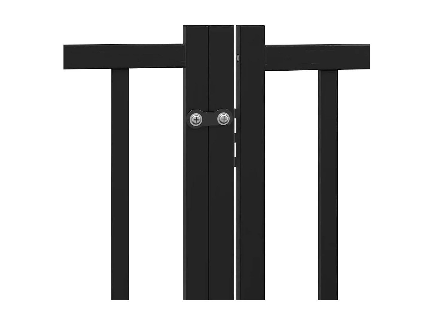 Barrière pour chien porte pliable 15 panneaux noir bois peuplier