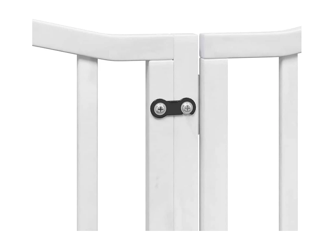 Portão para cães com porta dobrável 15 painéis 750cm álamo branco