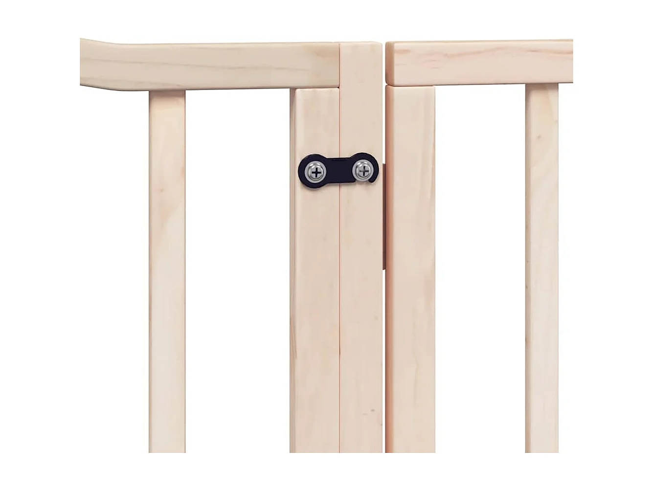 Barrière pour chien avec porte pliable 6 panneaux bois peuplier