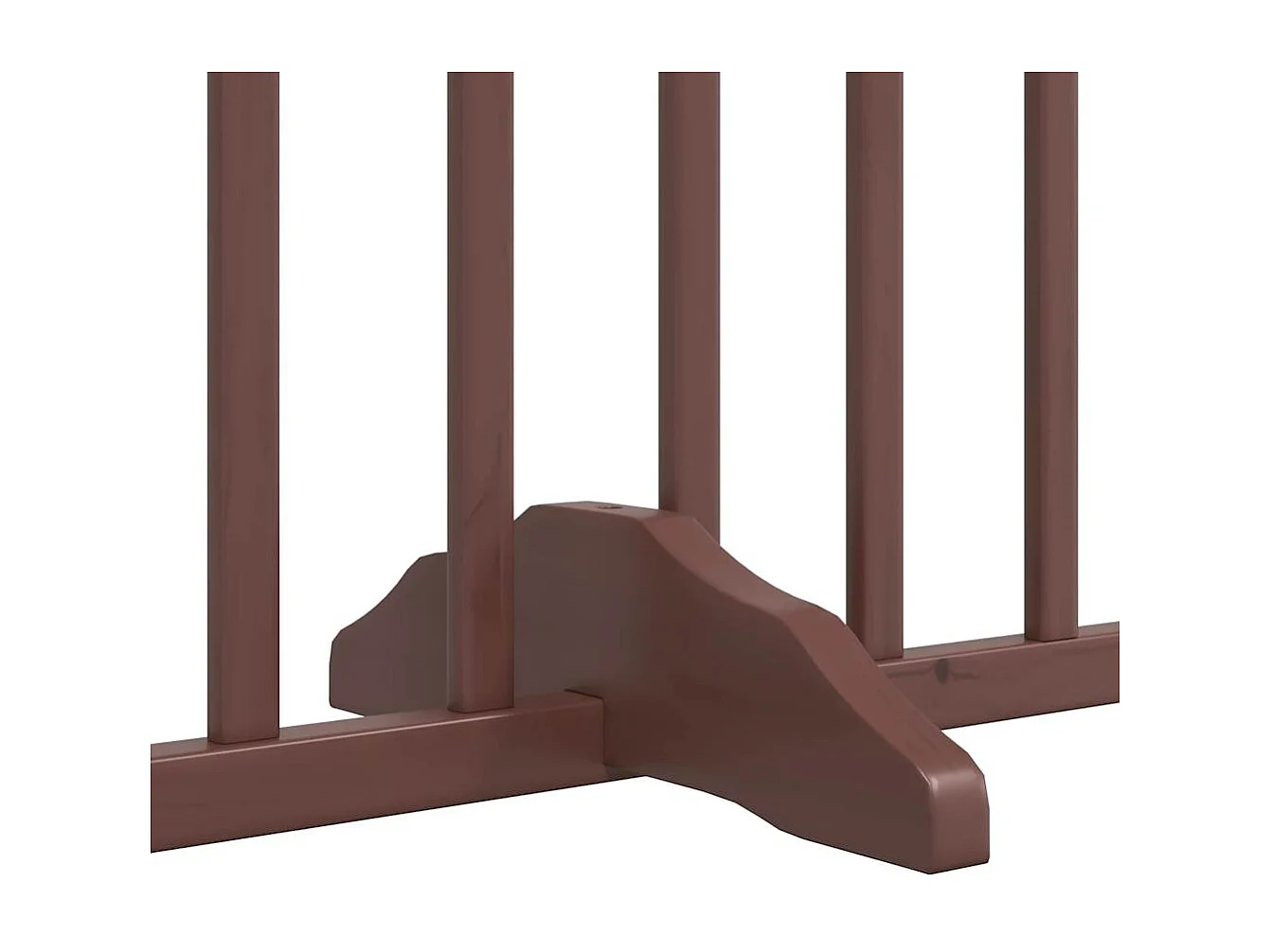 Portão para cães com porta 4 painéis 320cm álamo carvalho castanho