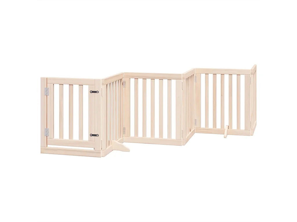 Portão para cães com porta dobrável 6 painéis 300 cm álamo