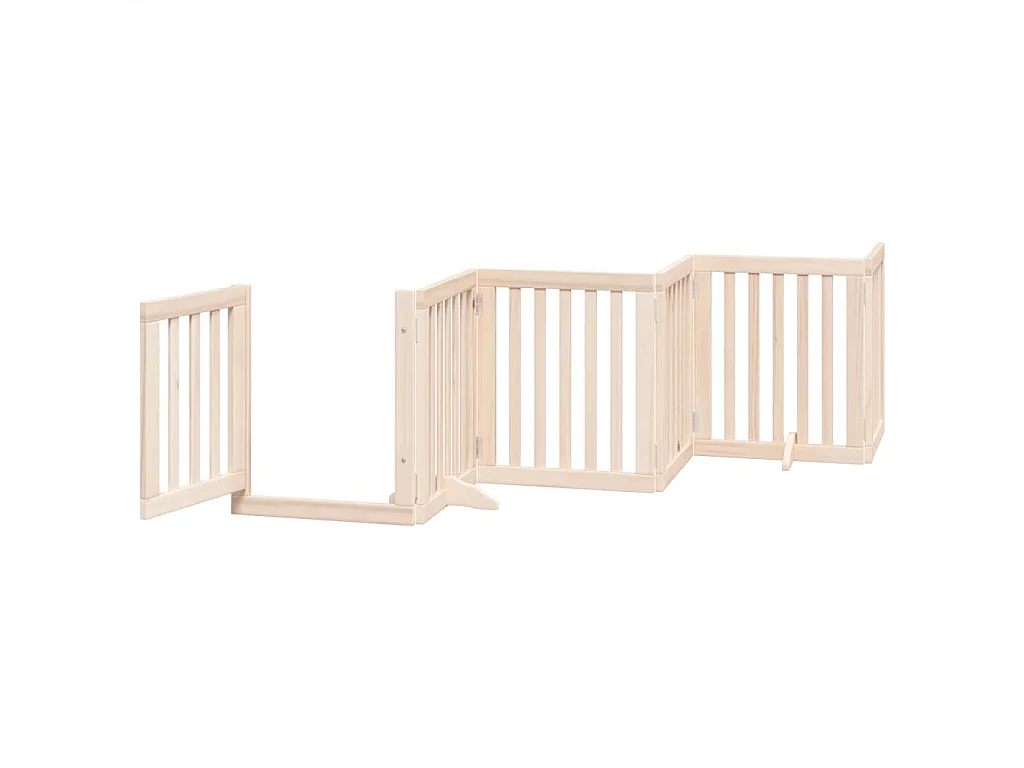 Portão para cães com porta dobrável 6 painéis 300 cm álamo