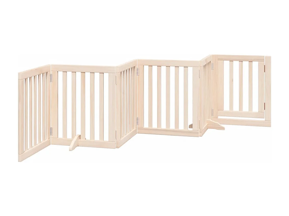 Portão para cães com porta dobrável 6 painéis 300 cm álamo