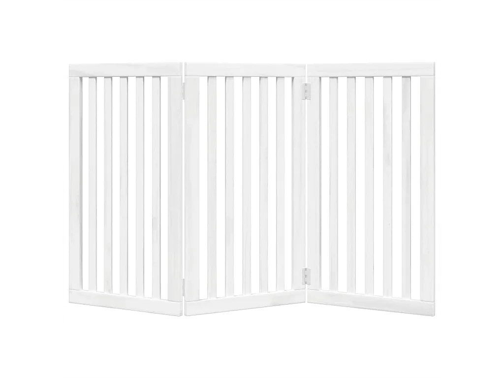 Portão para cães dobrável 3 painéis 150 cm álamo branco