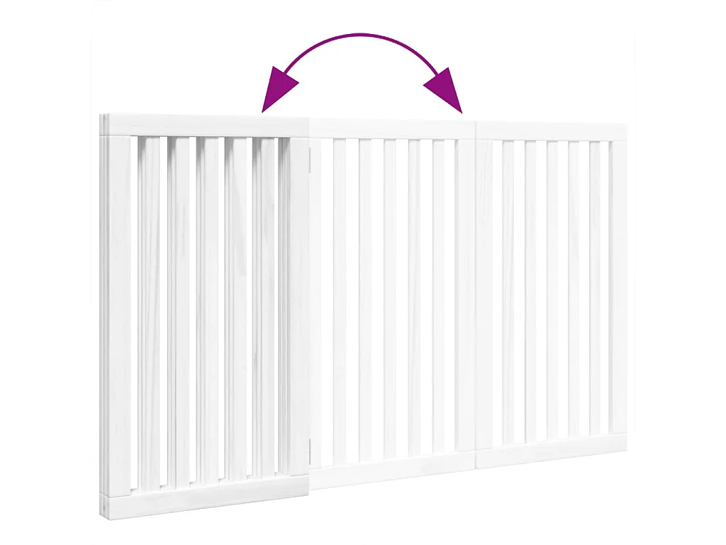 Portão para cães dobrável 3 painéis 150 cm álamo branco