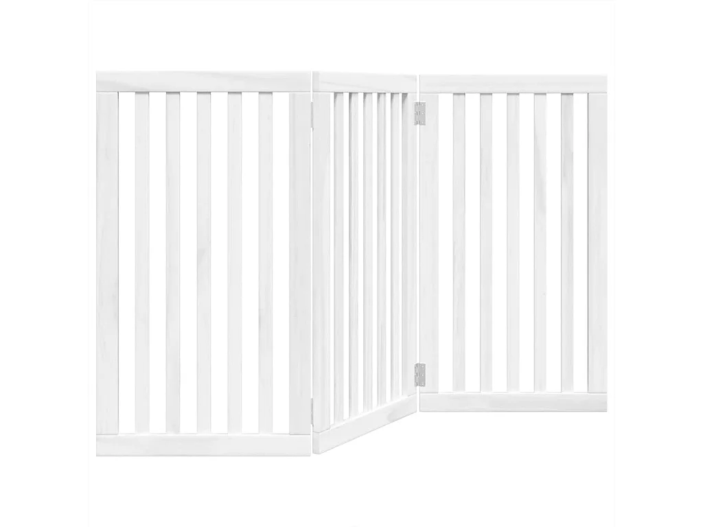 Barrière pour chien pliable 3 panneaux 150 cm bois de peuplier