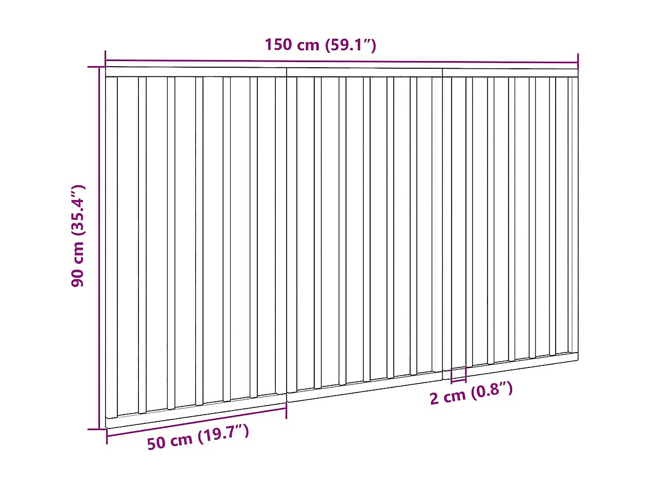 Puerta para perros plegable 3 paneles madera álamo negra 150 cm
