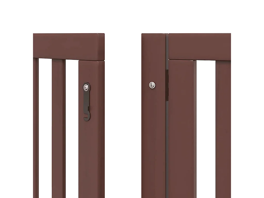 Portão cães com porta dobrável 15 painéis 750 cm álamo castanho