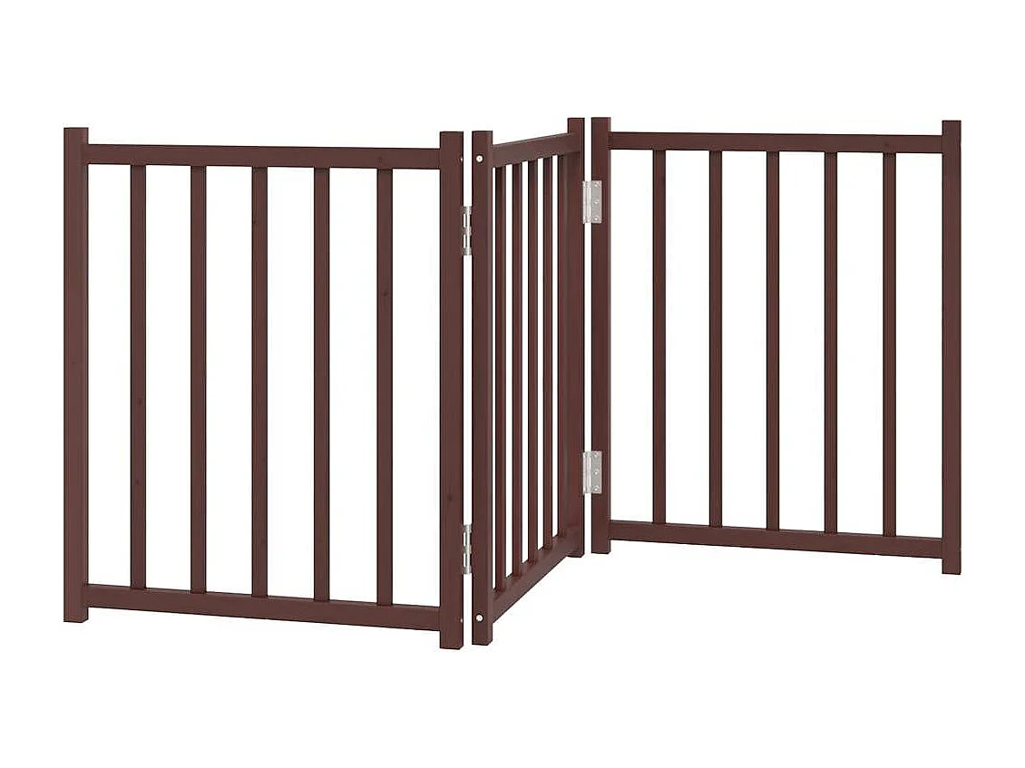 Barrière pour chien pliable 3 panneaux 150 cm bois sapin massif
