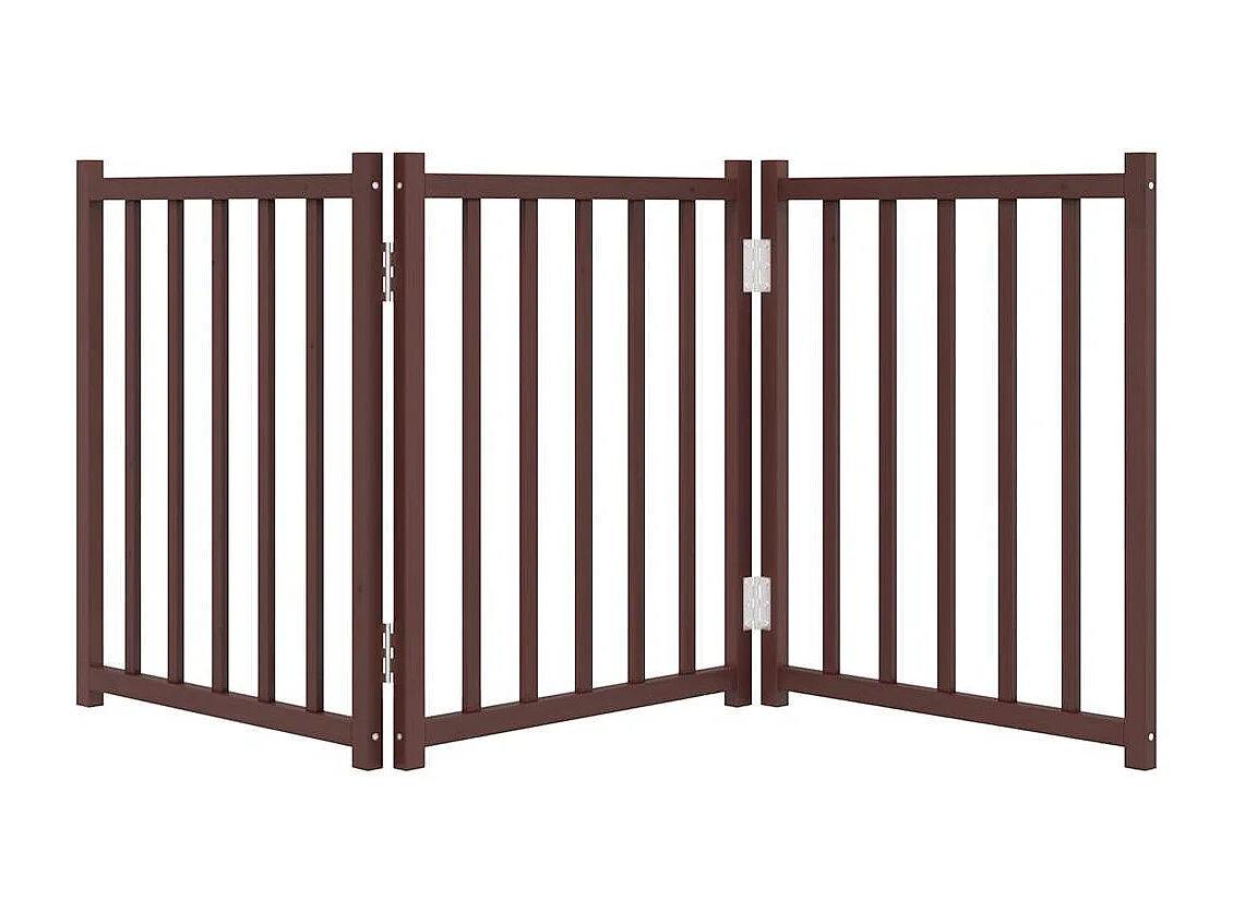 Barrière pour chien pliable 3 panneaux 150 cm bois sapin massif