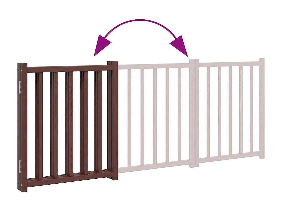 Barrière pour chien pliable 3 panneaux 150 cm bois sapin massif