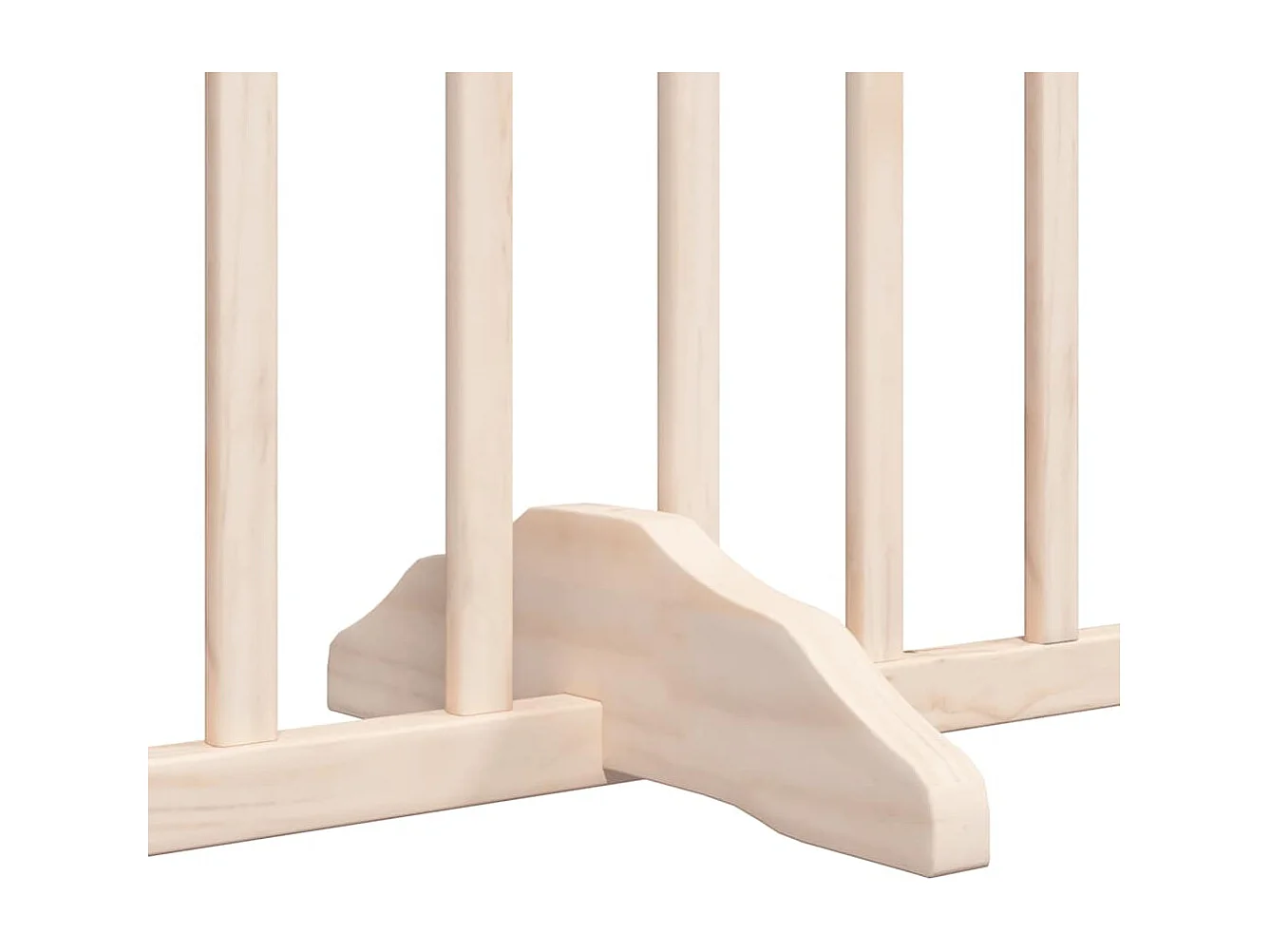 Puerta para perros plegable 8 paneles madera de álamo 640 cm