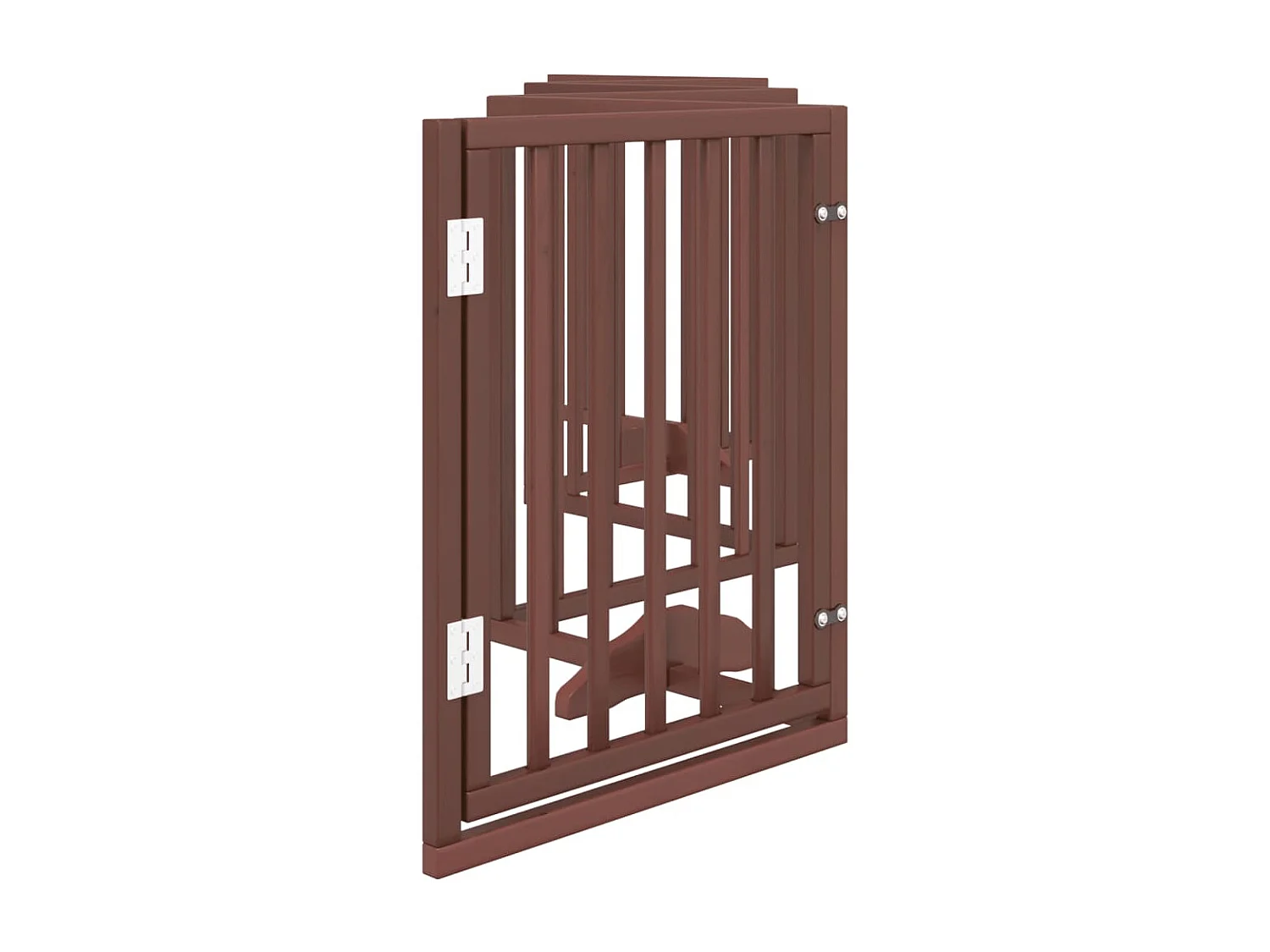 Barrière pour chiens avec porte 6 panneaux bois de peuplier