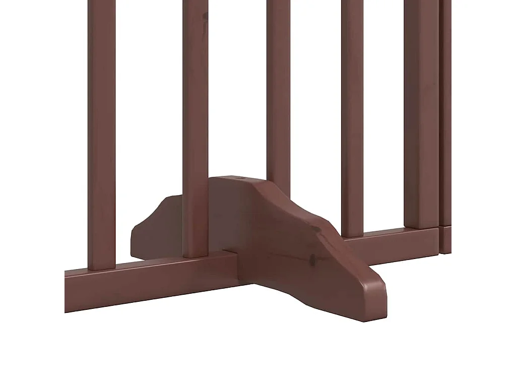 Portão cães com porta dobrável 12 painéis 600 cm álamo castanho