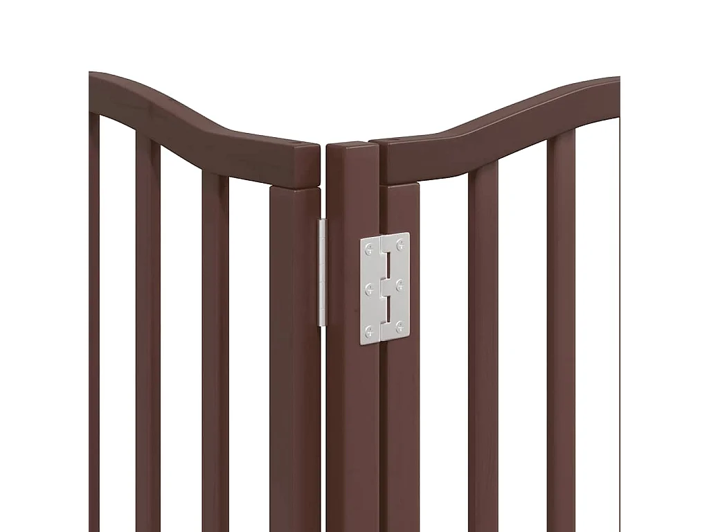 Portão cães com porta dobrável 12 painéis 600 cm álamo castanho